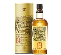 Craigellachie 13 Year Old Speyside Scotch Single Malt Whisky, 46% ABV, 70cl, with Gift Tube, Sherry & Bourbon Cask Finish, 700ml