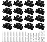 CraigSolar.co.uk Solar Panel Mounting Bracket, Black Aluminum Z-Bracket, 16 Pack with Hardware for RV, Yacht, Boat, Wall