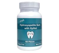 crait Hydroxyapatite Gum Remineralizing Gum with Hydroxyapatite and Xylitol, Sugar-Free Mint Chewing Gum 60 Pieces