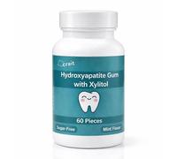 crait Remineralizing Gum Hydroxyapatite Gum with Non-Nano Hydroxyapatite and Xylitol, 70mg HA Per Piece, Sugar-Free Mint Chewing Gum for Fresh Breath, Bad Breath Treatment, Oral Care 60 Pieces