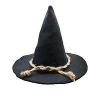 CRAKIIN Scarecrow Hat Adult Unisex Halloween Hat Wizard Witch Hat Costume Accessories for Men Women Cosplay Party Headwear Black Brown Grey