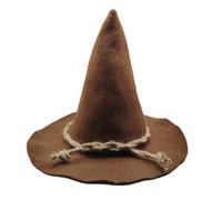 CRAKIIN Scarecrow Hat Adult Unisex Halloween Hat Wizard Witch Hat Costume Accessories for Men Women Cosplay Party Headwear Black Brown Grey