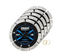 CRALY 4-1/2 Inch Super Thin Segmented Diamond Blade, 7/8 in Arbor, 4.5'' Diamond Stone Blade for Angle Grinder & Masonry Saw, Diamond Cutting Wheel for Cutting Concrete, Brick, Granite, Block, 5PC
