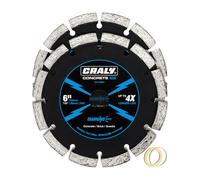 CRALY 6 Inch Super Thin Segmented Diamond Blade, 7/8 in Arbor, 2PC(10115001-1002)
