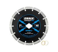 CRALY 7 Inch Super Thin Segmented Diamond Blade, 7/8 in Arbor, 7'' Diamond Stone Blade for Angle Grinder & Masonry Saw, Diamond Cutting Wheel for Cutting Concrete, Brick, Granite, Block