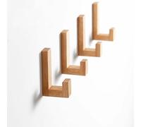 Craman One Hook - Self Adhesive Oak Square Wall Hook No Drilling Peel & Stick Towel Coat Hook for Bathroom Kitchen Hallway | HSA5 (Size M)