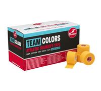 Cramer 750 Zinc Oxide Tape - Athletic Strapping Tape for Ankle, Wrist, and Hand Support - Rigid Sport Tape for Injury Prevention, Compression & Stability - 1.5" x 10yds - Gold, 32 Rolls