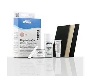 Cramer Bahama Beige CRA16250DE Ceramic Enamel & Acrylic Repair Kit for Chips & Scratches Kit 2-Piece Filler Hardener Repair Paint Spatula Abrasive 66105 8