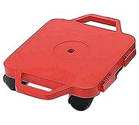 Cramer Cosom Scooter Board, 12 Inch Children's Sit & Scoot Board With 2 Inch Non-Marring Nylon Casters & Safety Guards for Physical Education Class, Sliding Boards with Safety Handles, Red