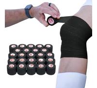 Cramer Eco-Flex Stretch Tape - Self-Adhesive Multi-Purpose Sport Tape for Compression & Support - Easy Tear, Water Resistant Athletic Tape - Black - 3" x 6yds, 16 Rolls