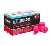 Cramer Team Color Athletic Tape, Pink, For Ankle, Wrist, and Injury Taping, Helps Protect and Prevent Injuries, Promotes Faster Healing, Athletic Training First Aid Supplies, 1.5", Bulk 32 Roll Case