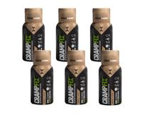 Crampfix Flip-Top Lid 50ml Squeeze Shot Bottle - Fast & Effective Relief from Muscle Cramp for Running, Cycling, Swimming & All Intensive Exercise - 6 Pack (Espresso)