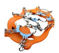 Crampons 18 Teeth Ice Gripper Spike For Shoes Anti-Slip Anti-Skid Non-slip Shoe Covers Snow Ice Crampons Cleats Grips Climbing Shoe Boots(Orange size 41-44)
