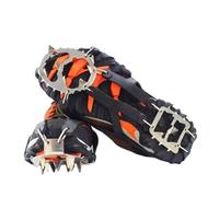 Crampons 18 Teeth Steel Ice Gripper Spike For Shoes Anti Slip Climbing Hiking Snow Spikes Crampons Cleats Grips Boots Cover Crampon(Orange L(41-46))