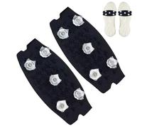 Crampons Anti-Slip Shoe Spikes, 5-Spikes Ice Cleats For Shoes And Boots, Lightweight Winter Snow Shoe Spikes Traction Grips For Mountaineering Hiking Fishing