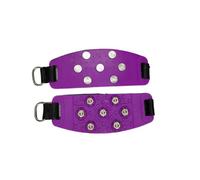 crampons Ice Claws Seven Teeth Outdoor Climbing Snow Mountain Non-slip Adjustable for hiking(Purple)