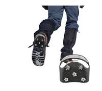 Crampons Ice Cleats For Shoes Anti-Slip Ice Cleats Snow Shoe Gripper Spike Snow Grips Reflective Climbing Crampons With 5Spikes Traction(M)