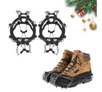 Crampons Ice Cleats Traction Snow Grips for Boots & Shoes, Men Women | Anti Slip Micro Spikes With 19 Stainless Steel Spikes, Winter Outdoor Gear For Hiking Fishing Walking Climbing Mountaineering