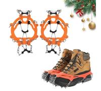 Crampons Ice Cleats Traction Snow Grips for Boots & Shoes, Men Women | Anti Slip Micro Spikes With 19 Stainless Steel Spikes, Winter Outdoor Gear For Hiking Fishing Walking Climbing Mountaineering