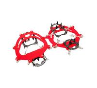 Crampons Ice Cleats Traction Snow Grips for Boots Shoes Women Men Anti Slip 19 Stainless Steel Spikes Safe Protect for Hiking Fishing Walking Climbing Mountaineering (Red)