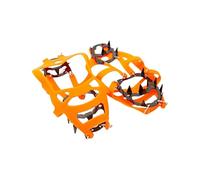 Crampons Ice Cleats Traction Snow Grips for Boots Shoes Women Men Anti Slip 19 Stainless Steel Spikes Safe Protect for Hiking Fishing Walking Climbing Mountaineering (Bright Orange)
