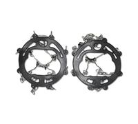 Crampons Outdoor Climbing Antiskid Crampons Winter Walk 8 Teeth Ice Fishing Snowshoes Manganese Steel Slip Shoe Covers(Black)