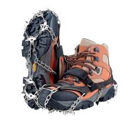 Crampons Shoes 19 Spikes Ice Snow Gripper Shoes Camping Anti-Slip Climbing Protect for Jogging Walking Hiking on Snow Ice(Black L)