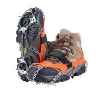 Crampons Shoes 19 Spikes Ice Snow Gripper Shoes Camping Anti-Slip Climbing Protect for Jogging Walking Hiking on Snow Ice(Orange L)