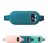 Cramprelief - Menstrual Cramps Massager, Portable Heating Pad, with 6 Heat & Massage Modes, Wireless Belt for Back, Abdominal Pain Relief - Women's Heating Pad (Blue)
