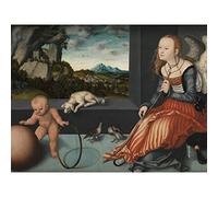 Cranach Elder Melancholy Allegory Painting Large Wall Art Poster Print Thick Paper 18X24 Inch