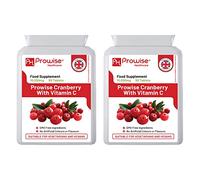 Cranberry 10,000mg 90 Tablets (Pack of 2) with Added Vitamin C - High Strength Daily Supplement - UK Manufactured by Prowise Healthcare