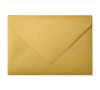 Cranberry 10 Pack Small C7 Gold Envelopes - 82mm x 113mm - Metallic Pearlescent Shimmer - Gummed 100gsm - A7 Fit