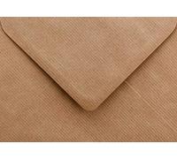 Cranberry 100 Pack 5x7 Ribbed Textured Envelopes 133mm x 184mm Gummed 100gsm Eco-Friendly Natural Brown