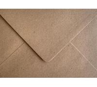Cranberry 20 Pack C6 Kraft Envelopes 114 x 162mm Gummed 110gsm - A6 Fit - Eco-Friendly Recycled Natural Brown Fleck