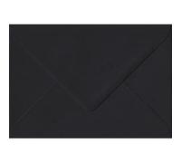 Cranberry 50 Pack C6 Matt Black Envelopes 114mm x 162mm Gummed 100gsm - A6 Fit