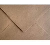 Cranberry 5x7 Kraft Envelopes 50 Pack, 133mm x184mm, Recycled | Matt, Gummed, 110gsm, Fleck Natural Brown Envelopes for Greetings Cards, Stationery, Invitations, Letters & DIY Crafts