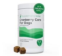 Cranberry Care for Dogs - UTI Treatment & Natural Bladder Support - 60 Soft Chews - Cranberry Tablets for Urinary Tract Health - Home Remedy for Dog Incontinence & Infection