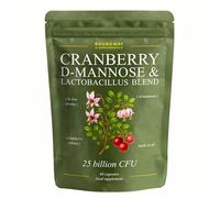 Cranberry, D-Mannose, Green Tea Extract, & 6 Strains of Lactobacillus Probiotics | High Strength Bio Cultures Supplement for Women | 60 Capsules by Roundway Supplements