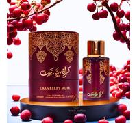 Cranberry Musk 100ml Perfume for Women Men Eau De Parfum - Arabian Perfume Vanilla Scent Jasmine Berry Sandalwood Perfume Spray