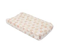 Crane Baby Changing Pad Cover, 100% Cotton Sateen Exterior Change Pad Cover, Boho Rainbow, 16" x 32", Fitted Changing Pad Covers, Changing Table Pad Cover for Nursery, Baby Registry or Shower Gift