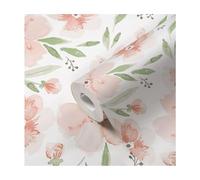 Crane Baby Floral Wallpaper for Nursery, Removable Wallpaper for Boys and Girls, Pink Floral, 20.87”w x 270" h