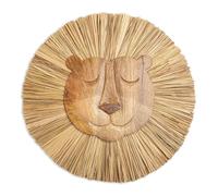 Crane Baby Safari Nursery Décor, Wooden Animal Wall Décor for Boys and Girls, Lion, 21" x 21"