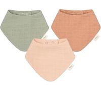 Crane Baby Soft Muslin Baby Bib Set, Adjustable and Absorbent Bandana Style Bibs for Boys and Girls, Rose, Rose