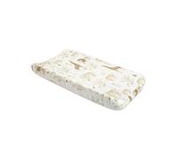 Crane Baby Stretchy Changing Pad Cover, Breathable Changing Pad Cover for Boys and Girls, Safari Animal, 16 Inches W x 32 Inches, White (BC-120CPC)