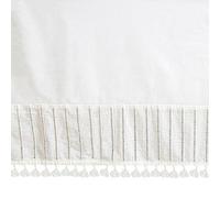 Crane Baby Wrap Around Bed Skirt for Crib, Cotton Crib Skirt for Boy's and Girl's Nursery, White, 28”w x 52”h x 16”d