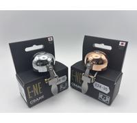 Crane Bell Co. "E-NE" Bicycle Bell with Clamp Band Mount - Chrome or Rose Gold