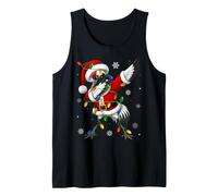 Crane Bird Christmas Lights Fun Dab Dance Santa Xmas Tank Top