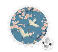 Crane Birds Japanese Cherry1 Flowers Beer Bottle Opener Magnetic Fridge Magnet Sticker for Home Bar Accessories