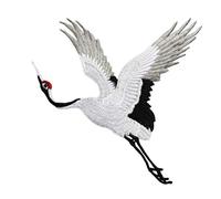 Crane Birds Sew On Patches for Clothing Applique Embroidery DIY Accessory Suppliers Stickers for DIY Embroidered Stickers