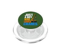 Crane Boy Construction Dad Crane Operator PopSockets PopGrip for MagSafe